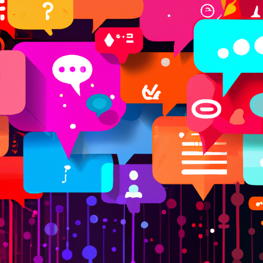 The image would feature a colorful illustration of various chat bubbles floating in a stylized digital space. The bubbles would represent both users and businesses, showcasing a vibrant and diverse range of people engaged in conversation. The image would convey a sense of connectivity and activity, highlighting the abundance of chats happening on Meta's platforms every day.