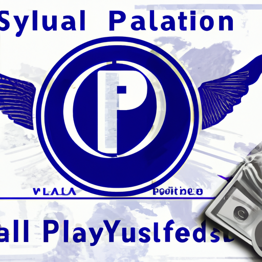 The image would depict a stylized representation of PayPal's logo, with a large, bold subpoena document hovering above it. The document is adorned with official seals and stamps, emphasizing the seriousness of the situation. A small USD symbol can be seen within the document, symbolizing the USD-pegged stablecoin in question.
