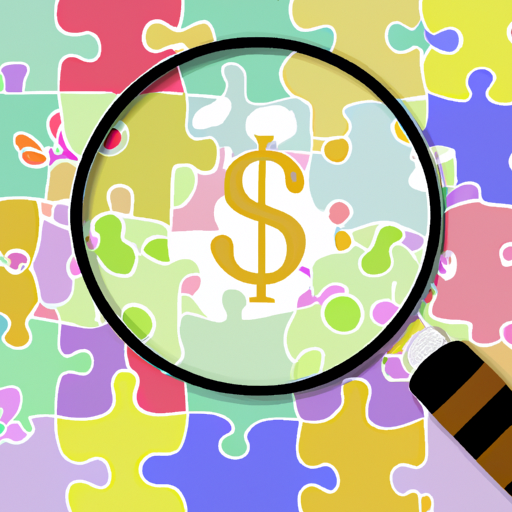 The image would show a magnifying glass, with a vibrant background showcasing a colorful mosaic of interconnected puzzle pieces. Through the magnifying glass, there would be a clear view of numerous dollar signs, representing federal contract opportunities, scattered across the puzzle pieces. The overall image would convey the concept of Govly simplifying the process of discovering and seizing these opportunities.