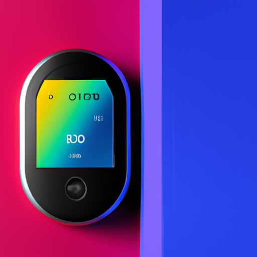 The image would show a smart thermostat with a sleek and modern design, displayed prominently. Beside it, a colorful Echo Pop would be featured, showcasing its vibrant appearance. The background might include a subtle representation of a comfortable and cozy home environment.