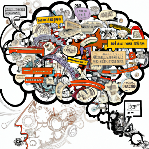 The image would be a collage of various speech bubbles containing ambiguous and convoluted terms commonly used in venture capital. The speech bubbles would appear tangled and mixed, symbolizing the confusion caused by jargon. In the center of the image, there would be an illustrated brain with a wrench, representing the idea of "fixing" the jargon problem.
