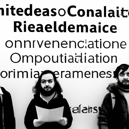 The image would depict two contrasting paths: on the left, a group of people representing OpenAI with worried expressions on their faces, standing in front of a sign that reads "Commercialization"; on the right, a group of people with thoughtful expressions, standing in front of a sign that reads "Ethical AI Research." The image would convey the tension between the desire to pursue commercial endeavors and the risks it poses to the ethical concerns of AI development.